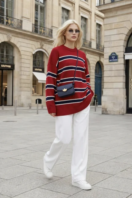 Çizgili Triko Tunik