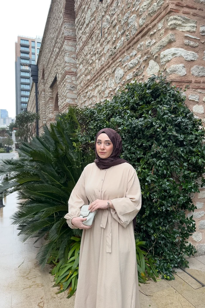 Kendinden Leoparlı Elbise - Görsel 3